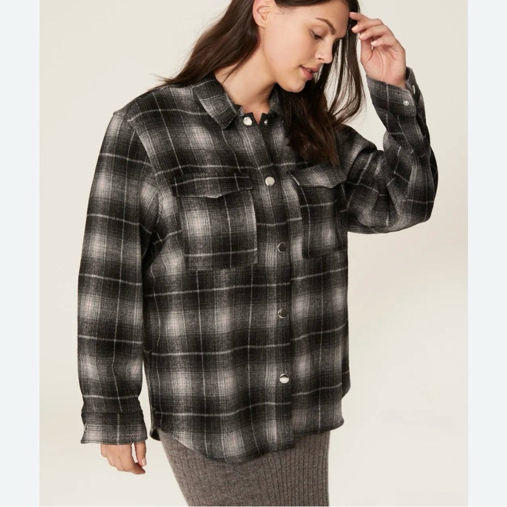 Rails Black and Gray Turner Plaid Flannel Shirt jacket